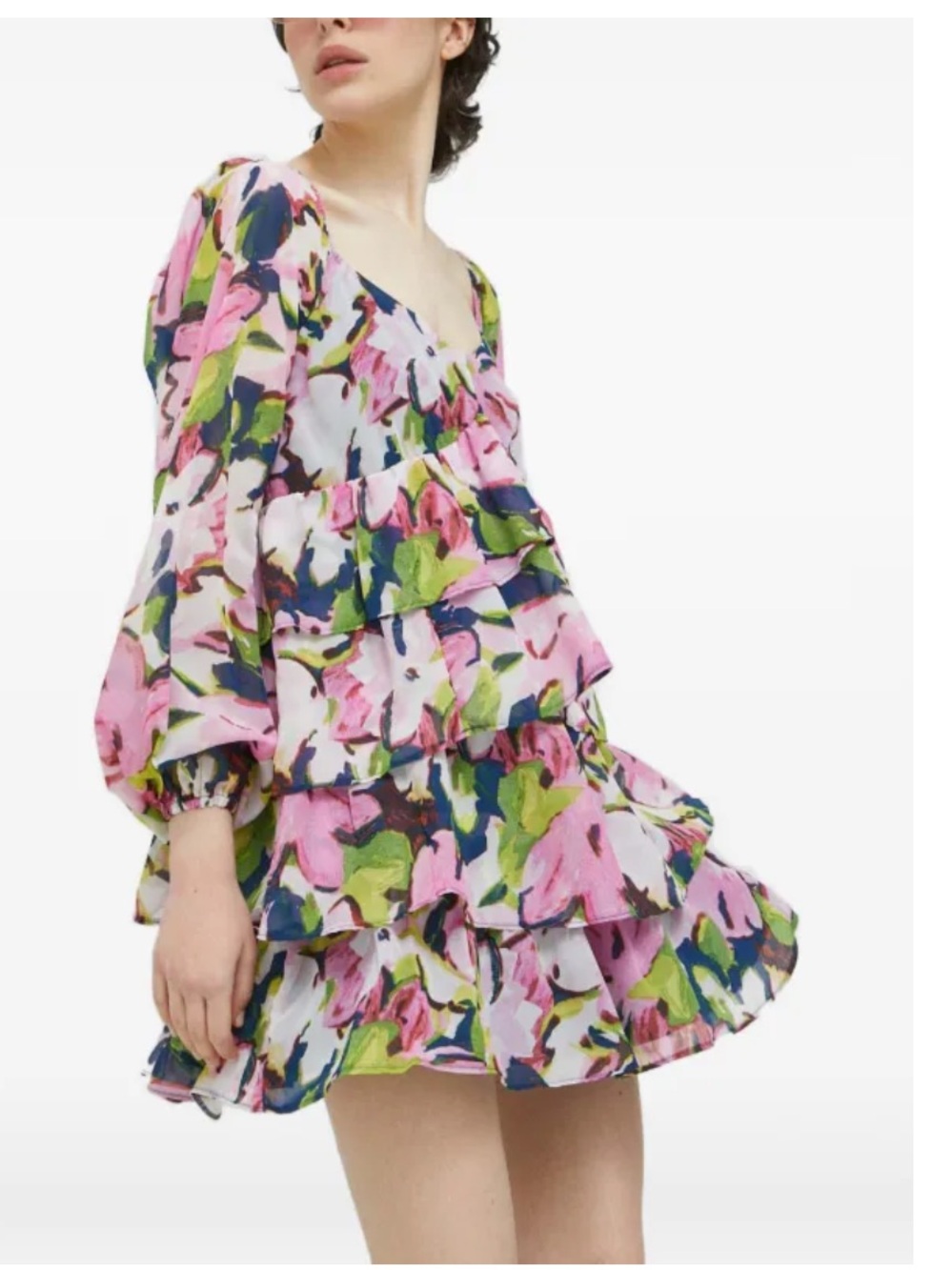 NWT Abercrombie & Fitch Floral Tiered Mini Dress, Size M